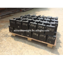 20kg M1changzhou cast iron test weight, weighbridge scale calibration weight, block counter weight for calibration